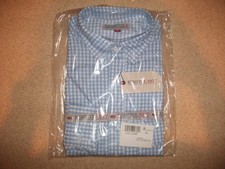 Resistol 1927 Men's Blue/White Checkered Gingham Dress Shirt M NWT Made in USA!