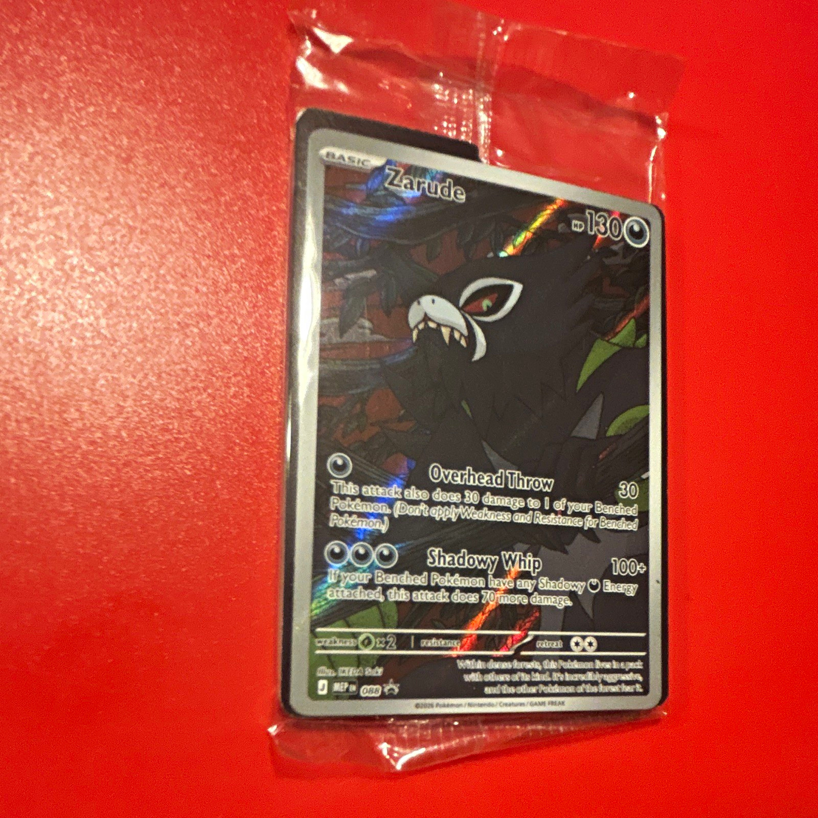 Zarude SWSH025 Sword & Shield Promo Holo English Pokemon TCG 130 HP 2020