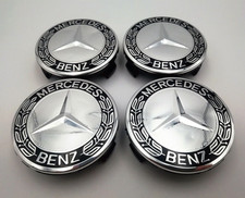 4pc Center Caps Sliver Black 2.95inch75mm Fits For Mercedes.benz Most Models 4pc Center Caps Sliver Black 2.95inch75mm Fits For Mercedes.benz Most Models
