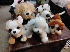 Lot Of5 Ganz Webkinz Dogs St.Benard,Poodle, Dalmatian,Golden Retriver, Chihuahua