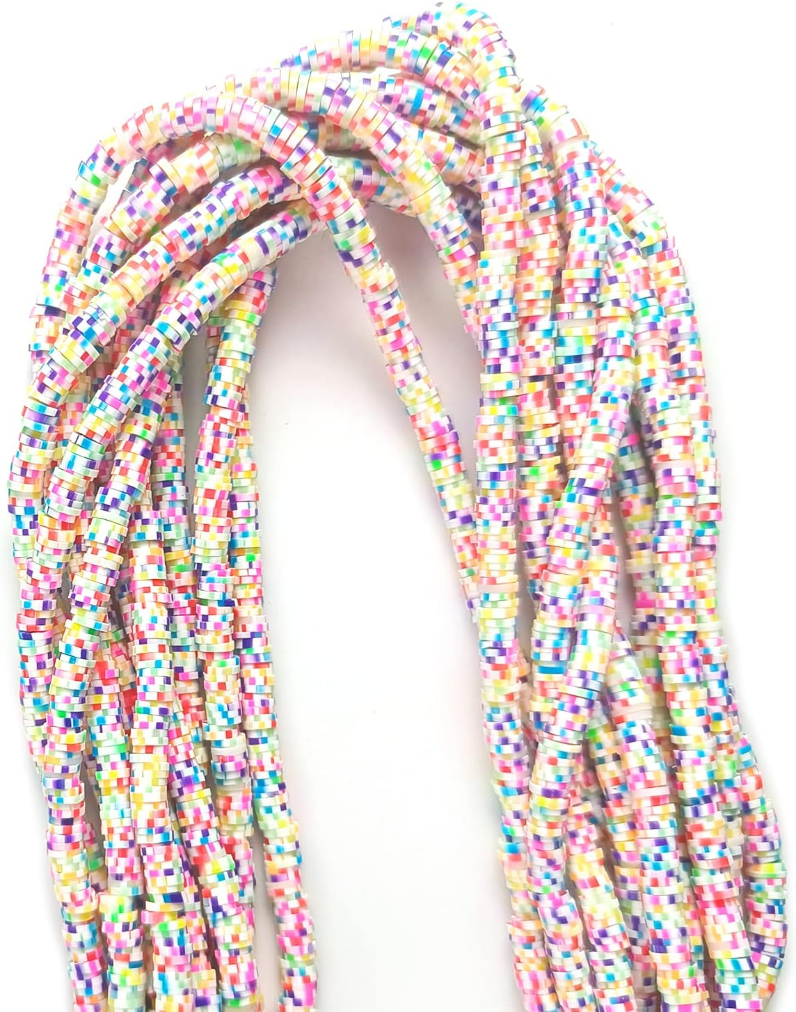 3500 Pcs 6mm Colorful Polymer Clay Beads for DIY Jewelry Making Craft