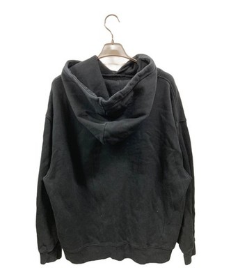 Acne Studios Hoodie S Black Broken Logo Cotton Sweatshirt Unisex
