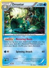 Omastar 18/124 Rare Fates Collide Pokemon Lightly Played