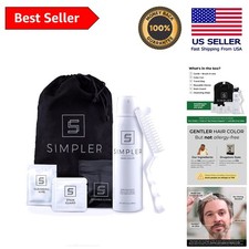 Simpler Men's Hair Color Kit - Natural Black for Effortless All-Gray Coverage