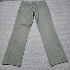 Weatherproof Pants Mens 36x34 Green Stretch Casual Flat Front Classic Fit