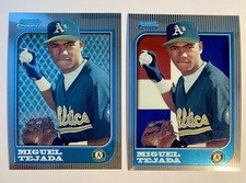 Lot of 2 - 1997 Bowman Chrome - Miguel Tejada #273 International (RC) + Base RC.