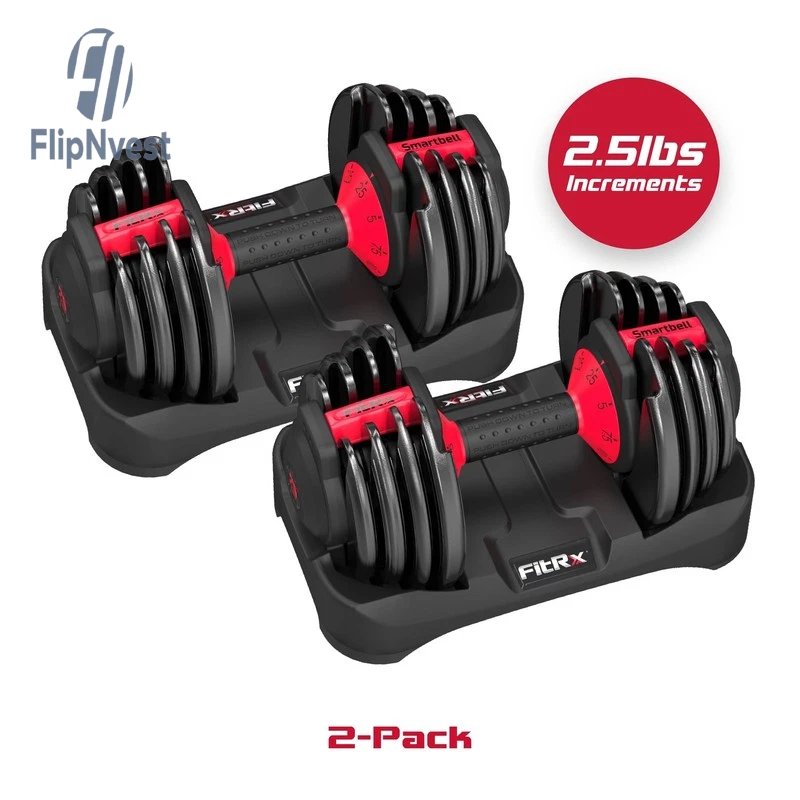 Dumbbell Set Adjustable Dumbbells 2-Pack Home Gym Smartbell with 9-In-1 Weights