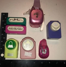 Lot Of 7 Marvy Uchida Craft Paper Punches EK Success Border Feet Corner Girl B