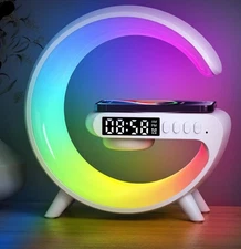 Smart LED Table Bedside Lamp with Bluetooth Speaker & App Control, 15W White