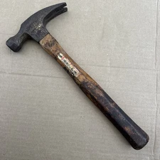 Vintage Millers Falls 18oz Curved Claw Hammer No. 8718 Wood Handle, Made In USA