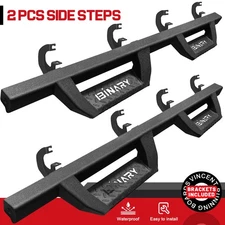 For 2019-2026 Silverado/Sierra 1500 Crew Cab BLK Running Board Drop Nerf Bar BHZ