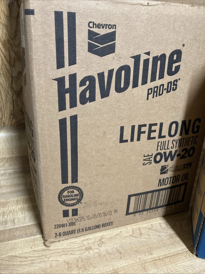 2 Pack 6 Quarts Havoline Lifelong 0W-20 Full Synthetic Motor Oil New Foto 3 de 4