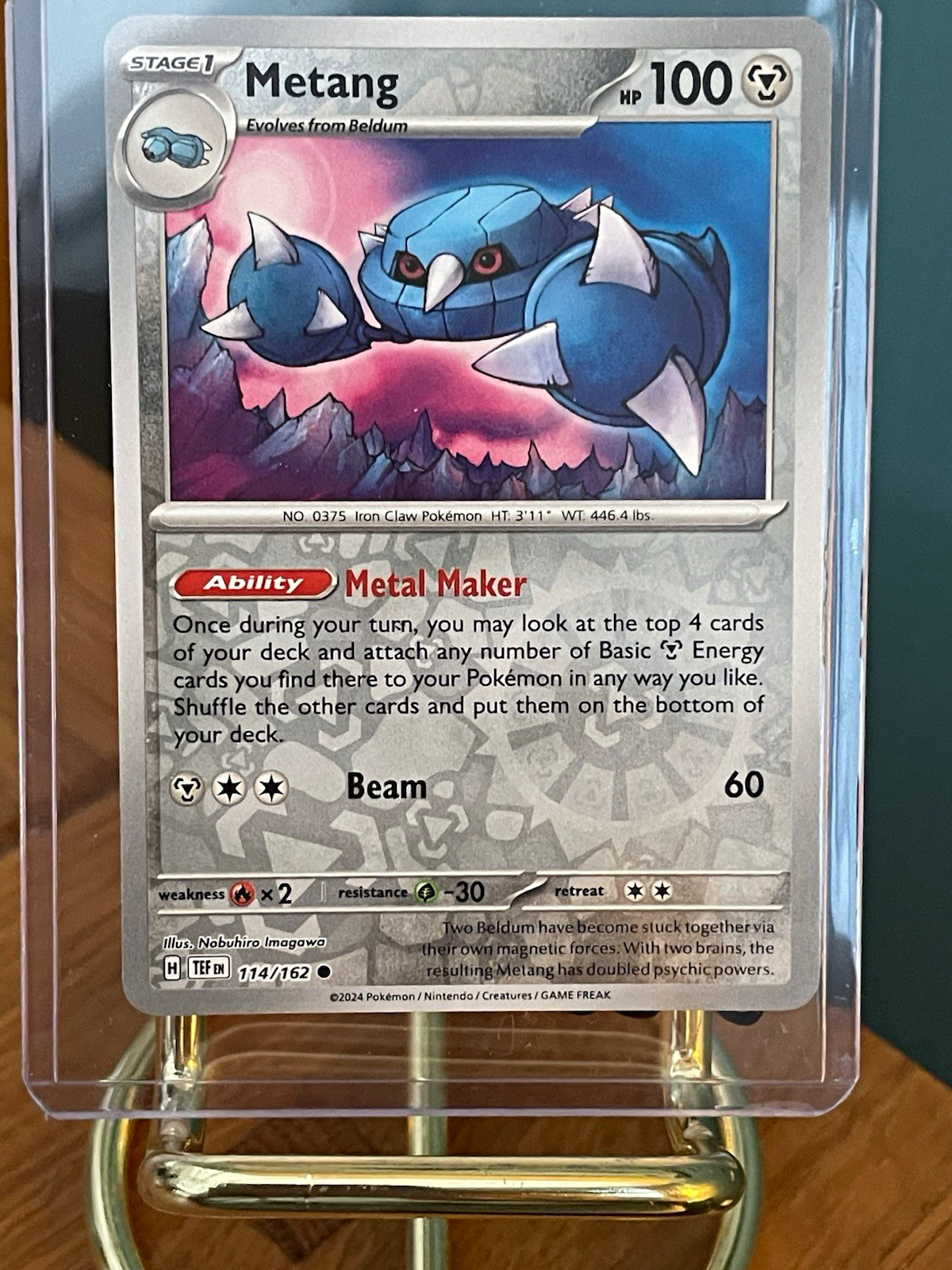 Pokémon Metang 114/162 Temporal Forces Uncommon Reverse Holo EN 2024