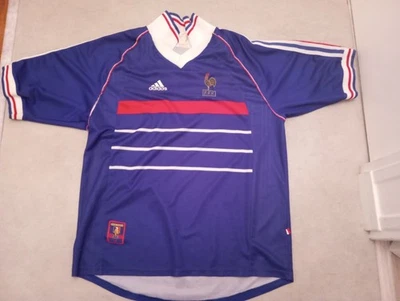 Maillot EQUIPE DE FRANCE  Mondial 1998 Vintage Adidas Homme - XL - Photo 1/4