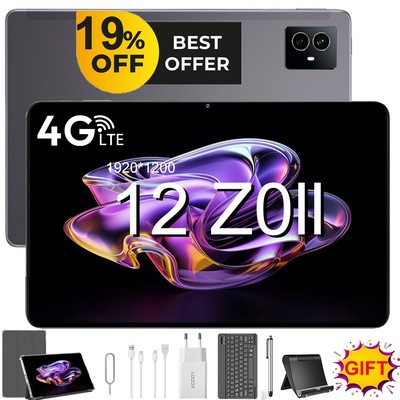 Gaming Tablet 12 Zoll 2.4K 18GB RAM+128GB ROM 8600mAh 20MP+8MP 5G WlFl 4G LTE