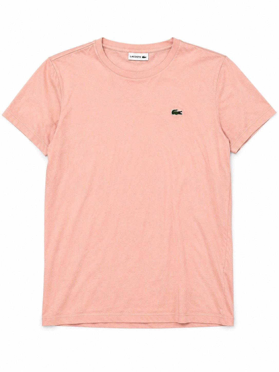Lacoste Mens Pima Cotton Regular Fit T-Shirt Pink US M FR 4 Short Sleeve Tee