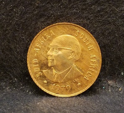 1979 South Africa cent, President Diederichs, 1-year type, proof, KM-98