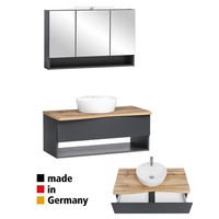 Badezimmer Waschplatz Set Spiegelschrank Waschbeckenunterschrank 101 Cm Breit