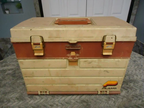 VINTAGE PLANO 757 4 DRAWER TACKLE BOX #