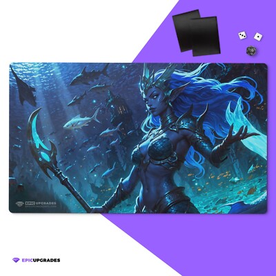 Merfolk Playmat | 24''x14'' Magic the Gathering Commander MTG Player Card Mat EDH