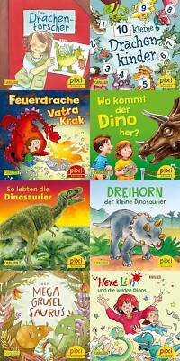 Pixi Bücher Set 279  Dinos und Drachen bei Pixi ab 3 Jahre Softcover + BONUS