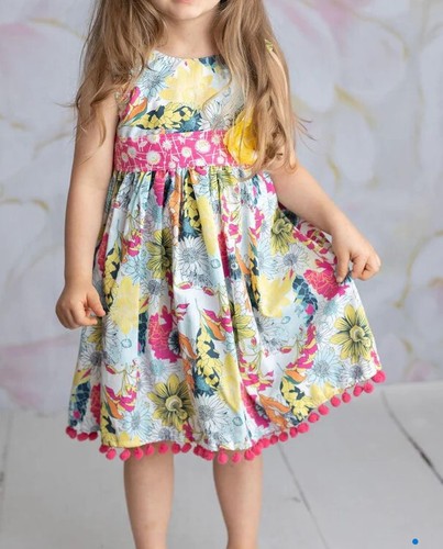 NEW Haute Baby Mystic Garden Dress Size 4T Mint Pink Blue Yellow Floral NWT - Picture 5 of 5