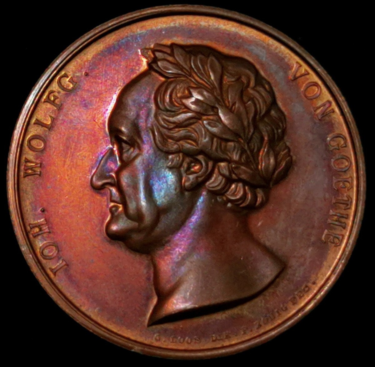 GOETHE メダイル von FRIEDRICH ANTON KÖNIG GOETHE メダイル von FRIEDRICH ANTON KÖNIG Medaille von