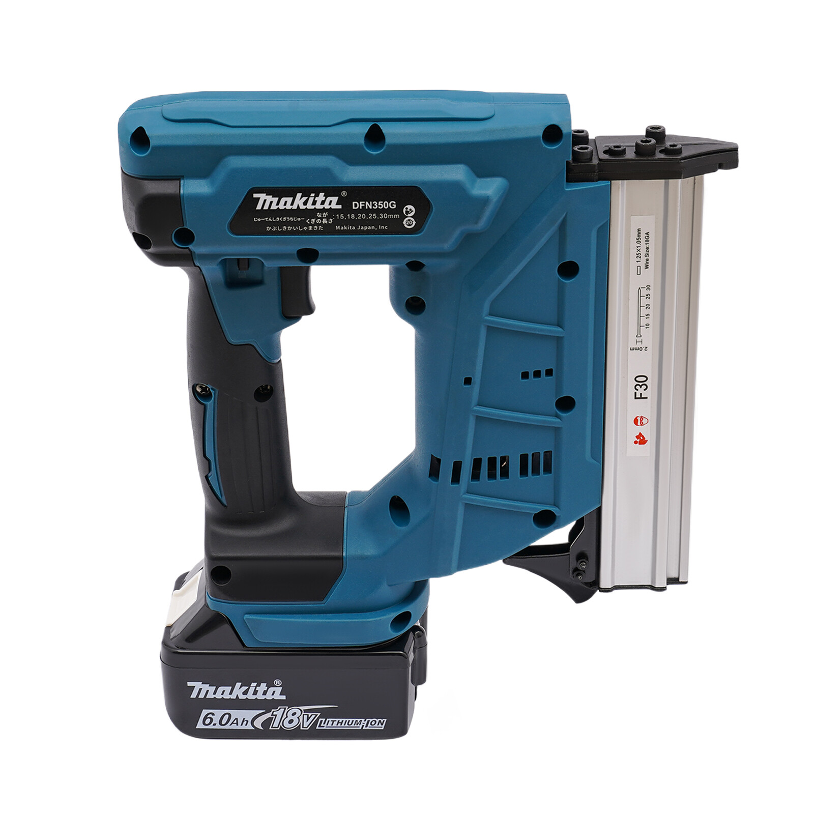 F30 Cordless 18Ga Brad Nailer Nail Gun with 18V Battery Brush Copper Motor SVR Technologies
