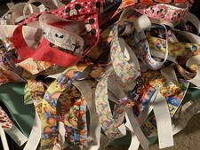 Lot Of 25 Yards Of Grosgrain Ribbon 7/8  ,1  character And Prints