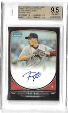 2013 Trey Ball Bowman Chrome Draft Pick BLACK  Refractor RC Auto 16/35 BGS 9.5/