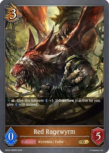 Red Ragewyrm BP03-059EN G Shadowverse Flame of Laevateinn - Picture 1 of 1