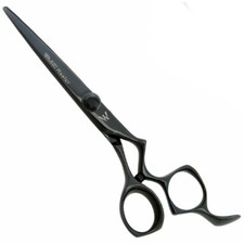 Washi Beauty Black Velvet Master 5.75 Shear Scissor Offset Drop-Finger Titanium