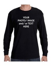 Personalized Long Sleeves T-shirt with Your Image/ Photo and/ or Text