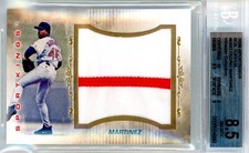 2009 SPORTKINGS BOX TOPPER 1/1 PEDRO MARTINEZ GAME-USED MEMORABILIA BGS 8.5