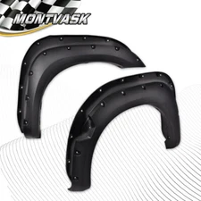 Fit For 2004-2015 Nissan Titan Pocket Rivet Style Textured Fender Flares 4pcs