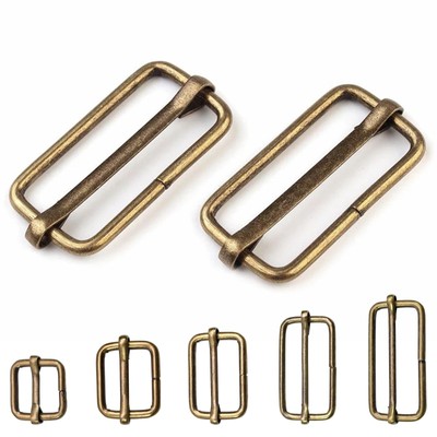 25 Pack Metal Adjustable Slider Buckles 5/8'' 3/4'' 1'' 1-1/2'' 2'' Tri-Glide Slid...