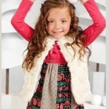 Matilda Jane Fur Vest Girl Sz 4 Once Upon A Time Snow Queen reversible