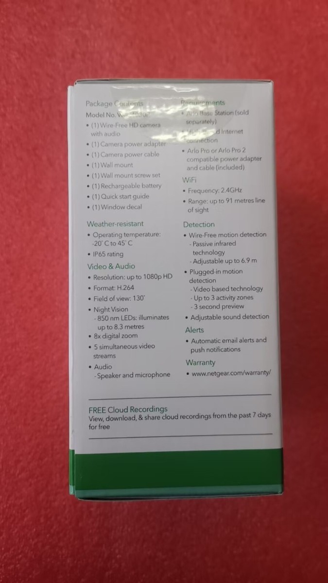 Arlo Pro 1080p HD Wireless Security Camera VMC4030P for sale