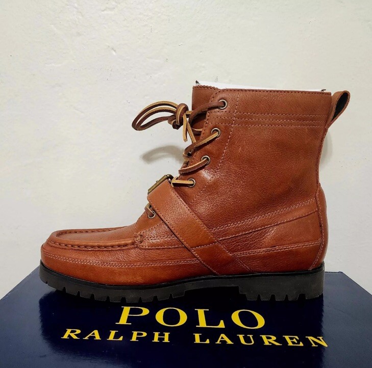 Polo Ralph Lauren Ranger Brown‎ Leather Classic  Mens  Boots 9 D Polo Ralph Lauren Mens Ranger Leather Mid Calf Boots  main image 2