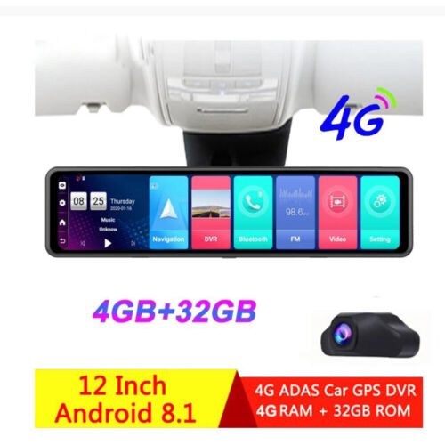Smart Car DVR Android 8.1 Rearview Mirror 4G ADAS Dash Cam Wifi Video Recorder - Picture 2 of 10
