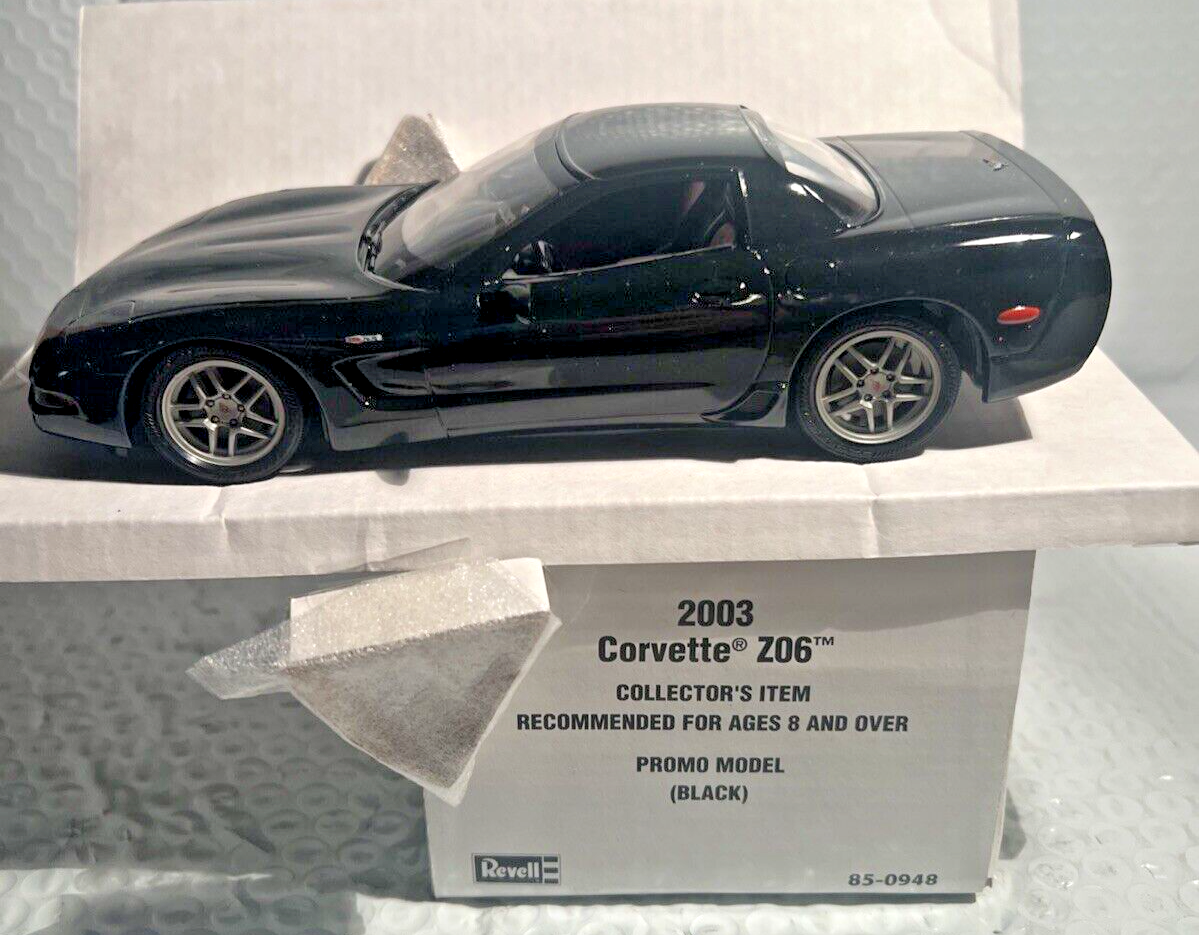 2003 CORVETTE Z06 BLACK PROMO CAR MODEL 1/25 REVELL COLLECTORS ITEM 85-0966 NEW