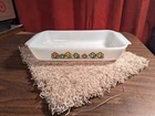 Vintage Anchor Hocking Fire King Milk Glass Baking Pan - 10"×6.5"