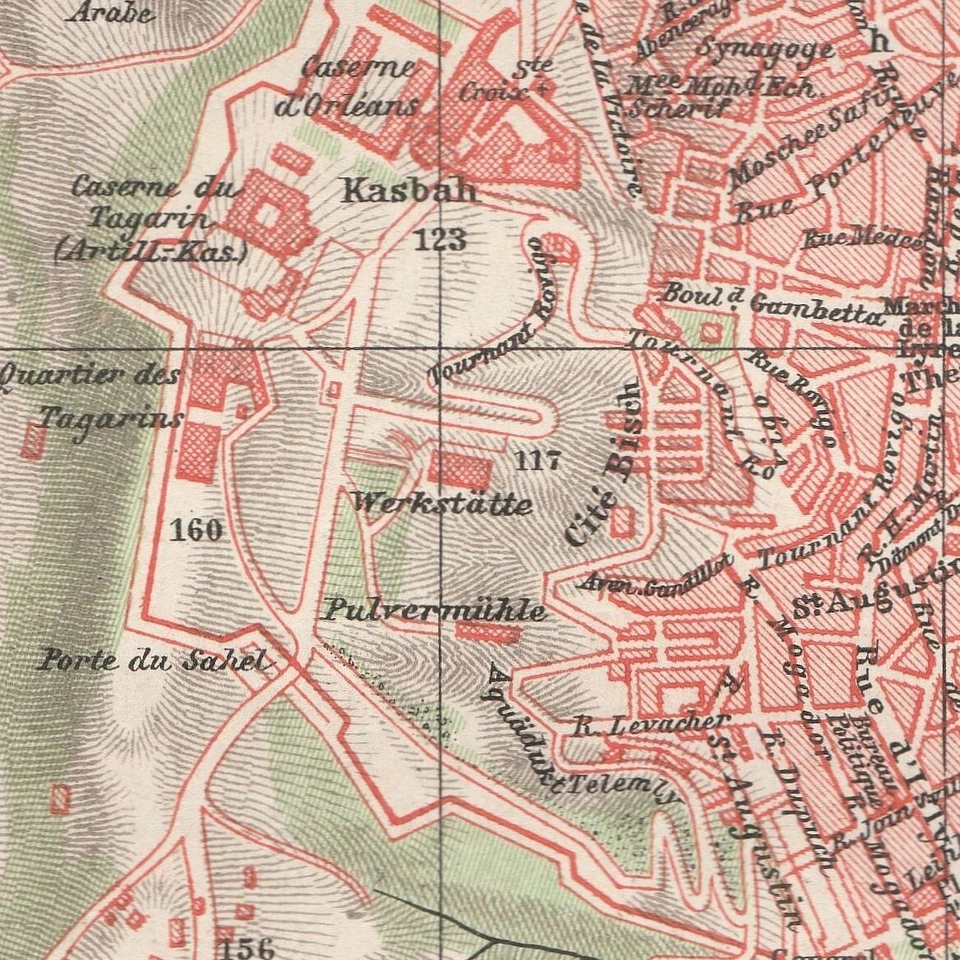 ALGIERS al-Jazāʾir Original Map DATED 1901 ALGERIA Alger Antique Vintage Map - Image 4 of 4