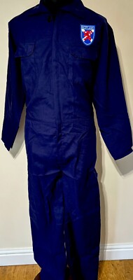 Scotland Red Lion & Saltire Emblem Zip Navy Boiler Suit Size M 39-41'' Chest