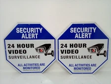 Sheenwang 2-Pack Security Camera Sign, Video Surveillance Signs Outdoor