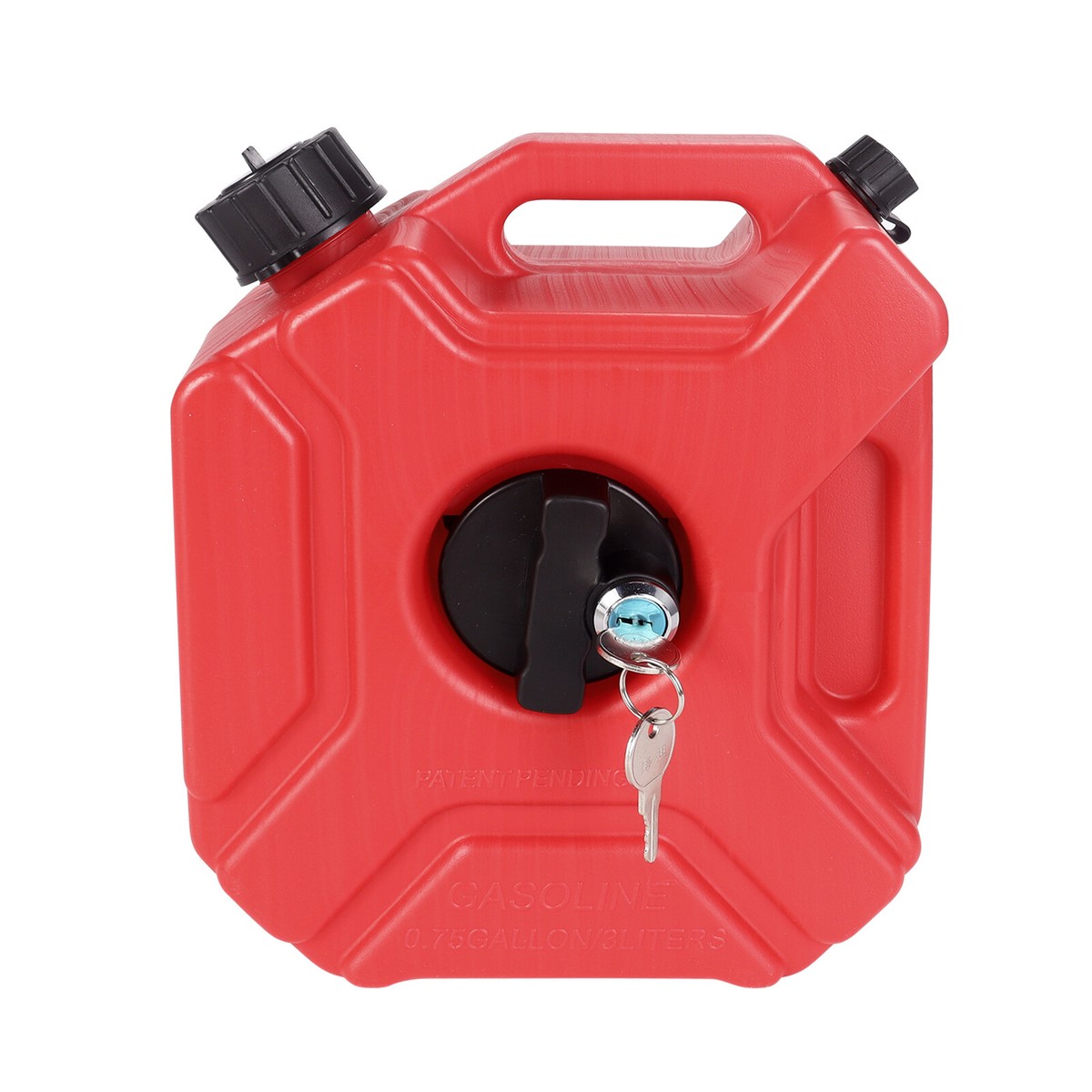Motorcycle Red 3L Fuel Tank Plastic Can Spare Gas Container W