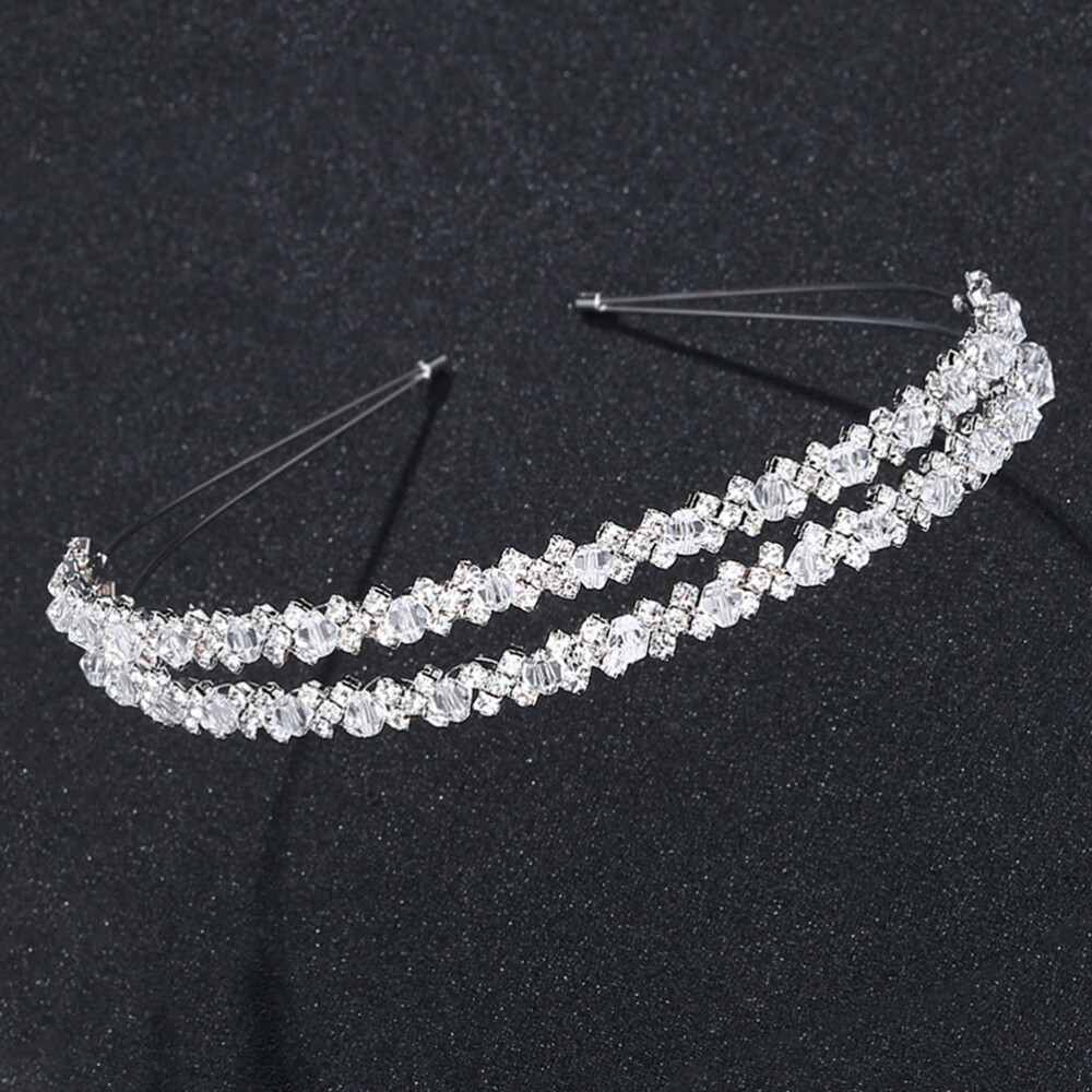 Wedding Hair Accessories for Women Girls Headband Rhinestone Jewelry