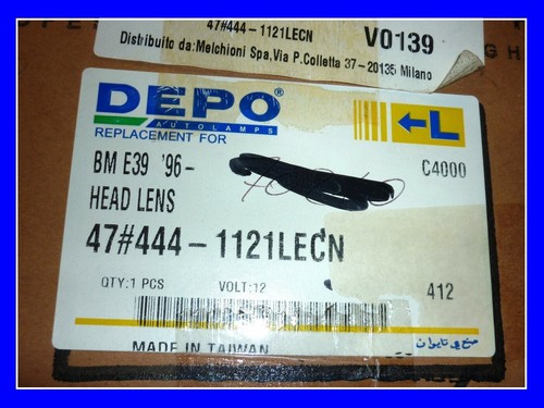 LENTE FARO ANTERIORE SINISTRO per BMW Serie 5 E39 96-00 freccia BIANCA - Foto 4 di 4