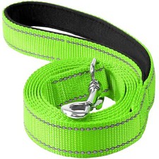 4ft Dog Leash for Small Medium Dogs  One-Sided Reflective Nylon  Padded Han...