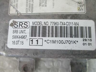 Bag Control Module Fits 16-17 ACURA RDX 77960-TX4-C011-M4 Bag Control Module Fits 16-17 ACURA RDX 77960-TX4-C011-M4